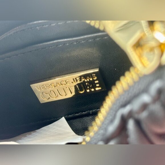 🆕 VERSACE JEANS COUTURE 🧿 NWT Black Mini Crunchy Bag - Picture 13 of 16